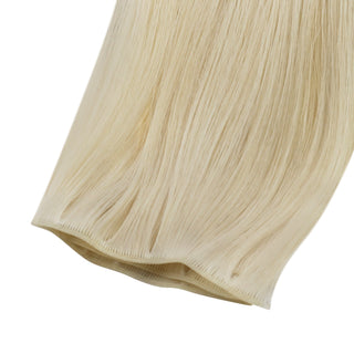 Full Shine Genius Weft Extensions 100% Virgin Human Platinum Blonde #60 - Virgin Genius Hair Weft - Full Shine Sew-in Weft Hair Extensions - Full Shine Volume Weft Hair Extensions - Full Shine Hair Extensions - Platinum Blonde Hair Extensions - Human Hair Extensions