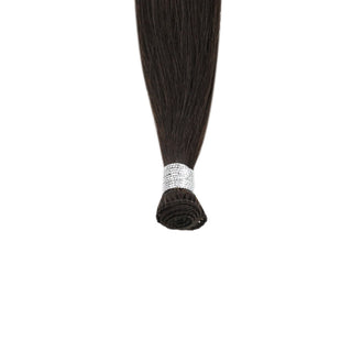 Virgin Handmade Hair Weft Hand Tied Weft Hair Extensions Full Shine 100% Virgin Human Balayage brown