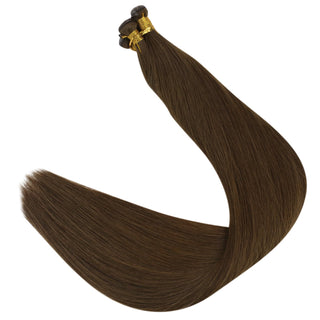 Full Shine Dark Brown #4 Genius Weft Hair Extensions Virgin Human Hair Genius Weft Dark Brown Genius Weft Hair Extensions Virgin Human Hair Dark Brown Fullshine Hair Extensions 100% Virgin Hair hybrid weft hair extensions sew-in weft hair extensions volume weft hair extensions