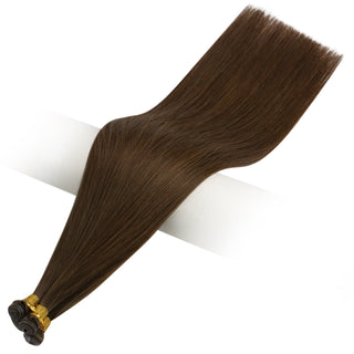 Full Shine Genius Weft Hair Extensions Dark Brown #4 Virgin Human Hair Genius Weft Dark Brown Genius Weft Hair Extensions Virgin Human Hair Dark Brown Fullshine Hair Extensions 100% Virgin Hair hybrid weft hair extensions sew-in weft hair extensions volume weft hair extensions