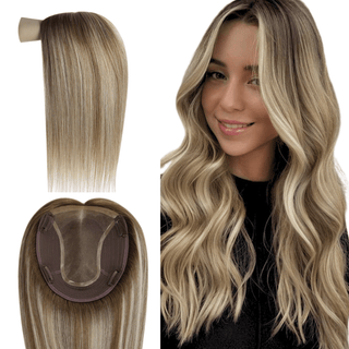 Fullshine Hair Extensions crafted from 100% human hair, featuring a luxurious virgin hair topper designed to enhance your hairstyle with natural volume and seamless integration.