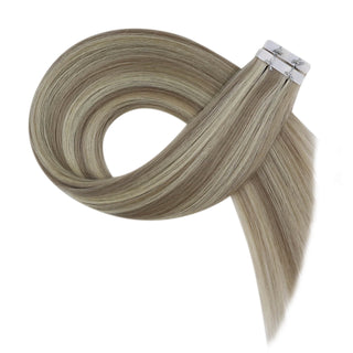 Silky Smooth Texture: Experience the silky smooth texture of our Virgin Tape Hair Extensions, perfect for creating stunning, natural-looking hairstyles.