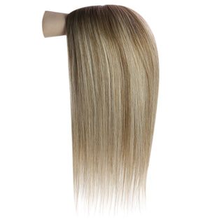 Virgin Hair Topper by Fullshine, known for high-quality extensions that seamlessly integrate with your natural hair, enhancing thickness and texture.