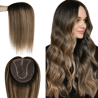 Fullshine Hair Extensions crafted from 100% human hair, featuring a luxurious virgin hair topper designed to enhance your hairstyle with natural volume and seamless integration.