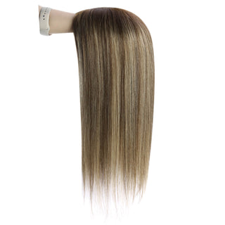 Virgin Hair Topper by Fullshine, known for high-quality extensions that seamlessly integrate with your natural hair, enhancing thickness and texture.