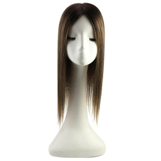 Large Base Hair Topper measuring 6x7 inches, featuring a mono base for durability and longevity, ensuring a secure and comfortable fit over time.