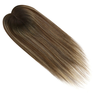 Fullshine Hair Topper tailored for women with thin hair, utilizing a mono base for a realistic scalp appearance and added confidence.