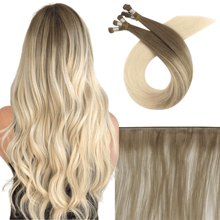 Highlight Blonde Full Shine Hand Tied Weft Hair Extensions 100% Virgin Human hair extensions Full Shine Hand Tied Weft Hair Extensions 100% Virgin Human Balayage Blonde human hair hand tied extensions