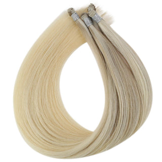 best hand tied weft extensions blonde sew in weft hair extensions Full Shine extensions for thin hair for women