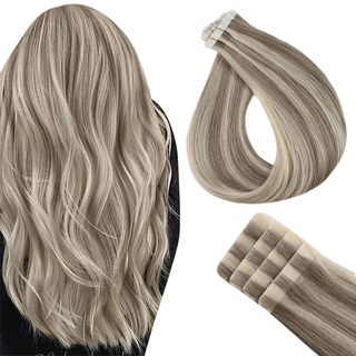 ull Shine High Quality Virgin Hair Injection Tape in Extensions Balayage Highlights (#4/4/27)-Seamless Injection Tape in extension-Full Shine