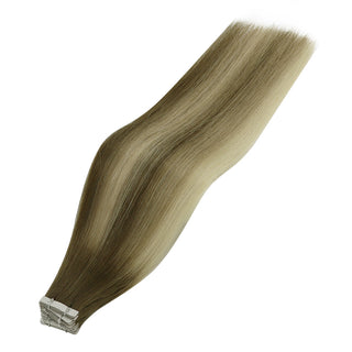 virgin human hair tape in extensions for thin hair