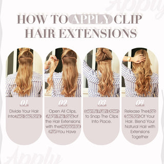 how to apply clip in hair extensions